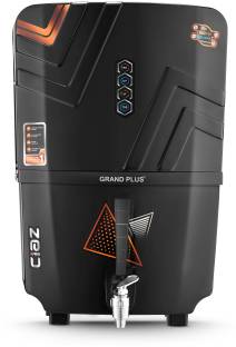 Grand plus Banza without LED Black 12 L RO + UV + CU Guard + Alkaline Enhancer + Mineral Water Purifie...