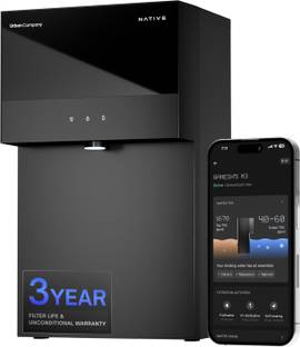 NATIVE By Urban Company M3 6 L RO + UV + Alkaline + Minerals Water Purifier No Service Preset Touch Di...