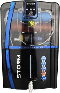 AQUA STROM BLACK Smart LED indicator With Copper and Alkaline Filter 12 L RO + UF + Minerals + Copper ...