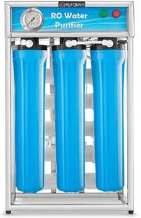 RUIQUAN 50 LPH Commercial Double Purification with Auto Shut-Off and TDS Adjuster 50 L RO + UV + TDS W...