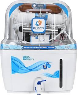 Kinsco Aqua Laser Copper 15 L RO + UV + UF + Copper Water Purifier with Prefilter