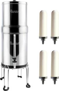 Rama Water Filter Purifier 17 L Storage With 4 Spirit Candle Vision Tap and SS Stand 17 L Gravity Base...