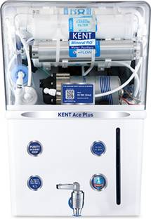KENT ACE Plus 8 L RO + UV + UF + TDS Control + UV in Tank Water Purifier Suitable for all - Borewell, Tanker, Municipality Water