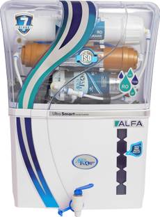 Aqua Flow Enterprises Aquaflow Alfa Transparent 12 L RO + UF + UV + UV_LED + TDS Control Water Purifie...