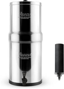 Rama Stainless Steel Gravity Purifier (12L Total Capacity) With 1 Carbon Candle 12 L Gravity Based Wat...