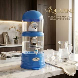 AQUAPINE MINERAL NON ELECTRIC WATER POT GRAVITY BASED FILTER(municipal water purifier) 16 L Gravity Ba...