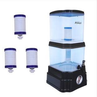 Always Gravity based Water mineral Filter And Purifier +3 extra Dust Candles 15 L Gravity Based Water Purifier