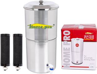 Home-pro Manual Water Filter | Carbon Candle For Fast Filteration | 30 Liter Capacity 30 L Gravity Bas...