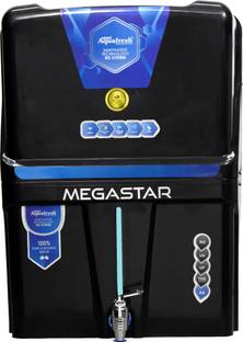 AQUA BLACK Full Megastar Model MINERAL 15 L ALKALINE VITAMIN B12 Filter 15 L RO + UV + UF + TDS Water ...