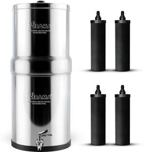 Rama 4 Carbon Candles+Steel Tap 24 L Gravity Based Water Purifier