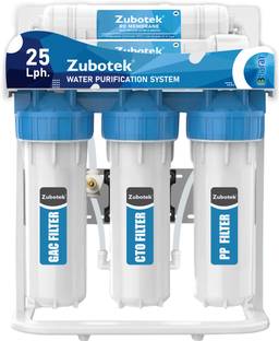 Zubotek 25 LPH Commercial Water Purifier with Single Pump Purification 25 L RO Water Purifier