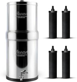 Rama 4 Carbon Candles+Steel Tap 24 L Gravity Based Water Purifier