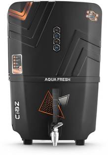 Aqua Fresh Full Black Benza 12 L RO + UV + UF + TDS + ALK + Copper Water Purifier