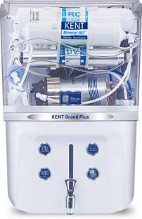 KENT Grand + 9 L RO + UV + UF + TDS Water Purifier Suitable for all - Borewell, Tanker, Municipality Water