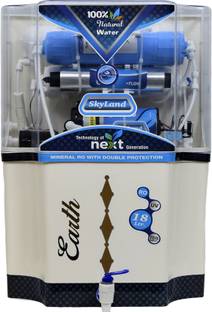 Earth Skyland Model With TDS Controller 18 L RO + UV + UF + Alkaline Water Purifier