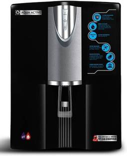 AquaActive Misty 100 GPD 10-Litres Mineral  Water Purifier ,White with Up to 2500 TDS 10 L RO Water Pu...