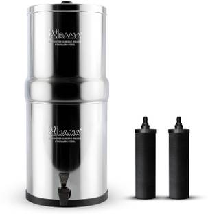 Rama Storage 304-Grade Stainless with 7 inch Carbon Candles 2 Pcs 24 L Gravity Based Water Purifier