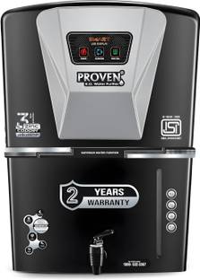 proven Jupiter Black Grey | Needs no service for 2 years | 12 L RO + UV + UF + Copper + Alkaline + Min...