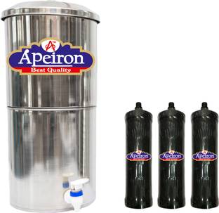 Apeiron Water Purifier With Carbon Candle 24 L Gravity Based Water Purifier