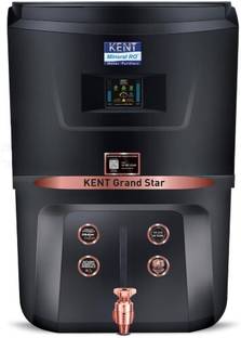 KENT GRAND STAR ZWW BLACK 9 L RO + UV + UF + TDS Control + Alkaline + Copper + UV in Tank Water Purifi...