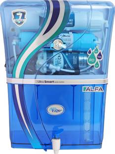 Aqua Flow Enterprises ALFA Alkaline 12 L RO + UV + UF + TDS Control + Alkaline + UV in Tank Water Puri...