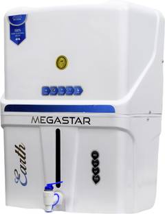 Earth Megastar Full White Model Suitable For borewell, tanker, municipal water 12 L RO + UV + UF + TDS...