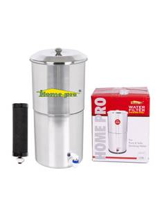 Home-pro Manual Water Filter | Carbon Candle For Fast Filteration | 16 Liter Capacity 16 L Gravity Bas...