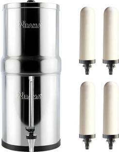 Rama Water Filter Purifier 16 Litre Storage With 4 Spirit Candle and Vision Tap 10'' 32 L Gravity Base...