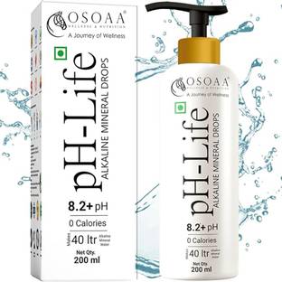 Osoaa pH-Life Alkaline Drops 8.2+ ph zero calories with 14 minerals makes 40L Alkaline Mineral Water