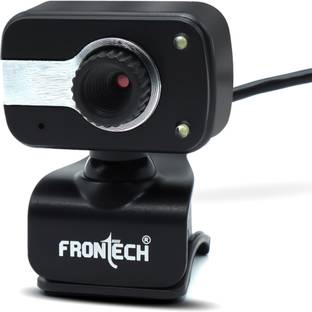 Frontech FT-2252 USB Webcam-640x480 Resolution| 30FPS Frame Rate|Built-in Mic| LED Lights 0.31  Webcam with Built-In Microphone with Night Vision USB Connectivity