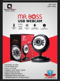 Quantron QPC-1010, MR. BOSS USB WEBCAM 6 LIGHT CAMERA. 6  Webcam with Built-In Microphone with Night Vision USB Connectivity
