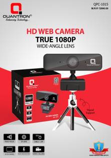 Quantron QPC -1015, HD WEB CAMERA TRUE 1080P WIDE - ANGLE LENS. 5 HD  Webcam with Built-In Microphone with Night Vision USB Connectivity