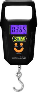 iBELL LS510RM Luggage Scale (50KG) with Hook, LCD Screen & Tare Function, Rechargeable Weighing Scale