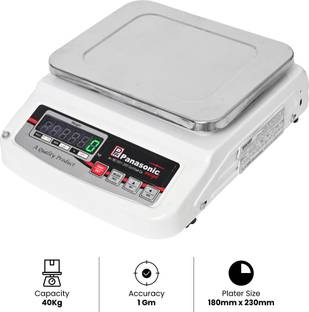 Panasonic MS40KG,40Kg,Accuracy:1gm with Eco Sense Technology Green F/B Display Weighing Scale