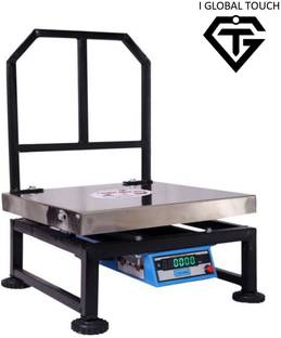 I GLOBAL TOUCH 150KG FRONT AND BACK DUAL DISPLAY (400 X 400mm) Weighing Scale