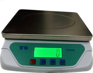 Skeisy TS-500 STEEL PLATER KITCHEN SCALE RIVOX-TECH-IVOX SCALE CAPACITY UP TO 30KG WEIGHT MACHINE(WHITE) Weighing Scale