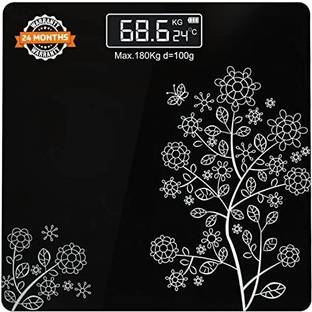 BELENZO Weight Machine Heavy Thick Tempered Glass LCD Display Weighing Machine Weighing Scale