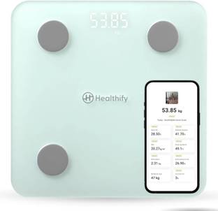 Healthifyme Smart Scale | Track 11+ Key Body Metrics | Data Driven Smart Weight Loss Scale Weighing Scale