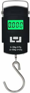 TheNextStore WH-A08 Acrylonitrile Butadiene Styrene Portable Electronic Weighing Scale Up-to 50 kg with LCD Display and Back Light, Small, Black (WH A08 Scale) Weighing Scale