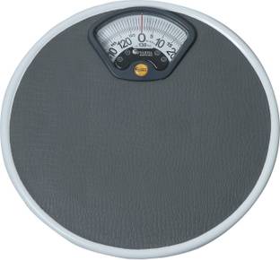 alis Analog Weight Bathroom Scale Round with Reliable Scale Track, Non-Slip & Scratch Resistant Platform | Body Weight Machine Colour May Very Round Shape 0-130kg Weighing Scale