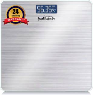 Healthgenie Thick Tempered Glass LCD Display Digital Weighing Scale