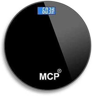 MCP Black Round Weighing Scale - 180kg Capacity for Home, Gym, and Office Weighing Scale