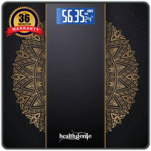 Healthgenie Digital Weight Machine Thick Tempered Glass LCD Display With 3 Years Warranty Weighing Scale