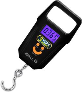 iBELL LS510RM Rechargeable 50KG Luggage Scale with Hook, LCD Screen & Tare Function, Weighing Scale