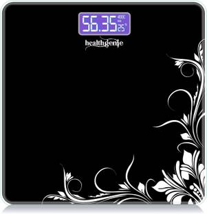 Healthgenie Thick Tempered Glass LCD Display Digital Weighing Scale