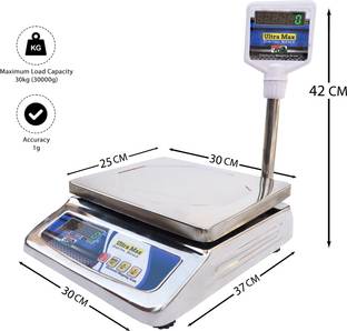 ULTRA MAX SS Weighing Scale 30 KG Pole 30 Kg Double Display Weighing Scale