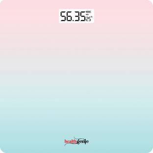 Healthgenie Digital Weight Machine Thick Tempered Glass LCD Display 2+1 Yr extended Warranty Weighing Scale