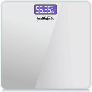 Healthgenie Thick Tempered Glass LCD Display Digital Weighing Scale