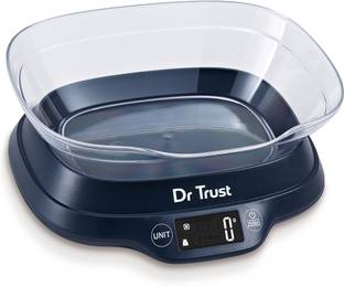 Dr Trust (USA) Modern Electronic Digital Black LCD Precision Kitchen Food Accurate Weight Machine Water Milk Liquids Weighing Scale