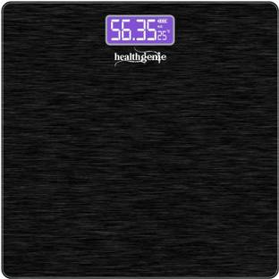Healthgenie Thick Tempered Glass LCD Display Digital Weighing Scale